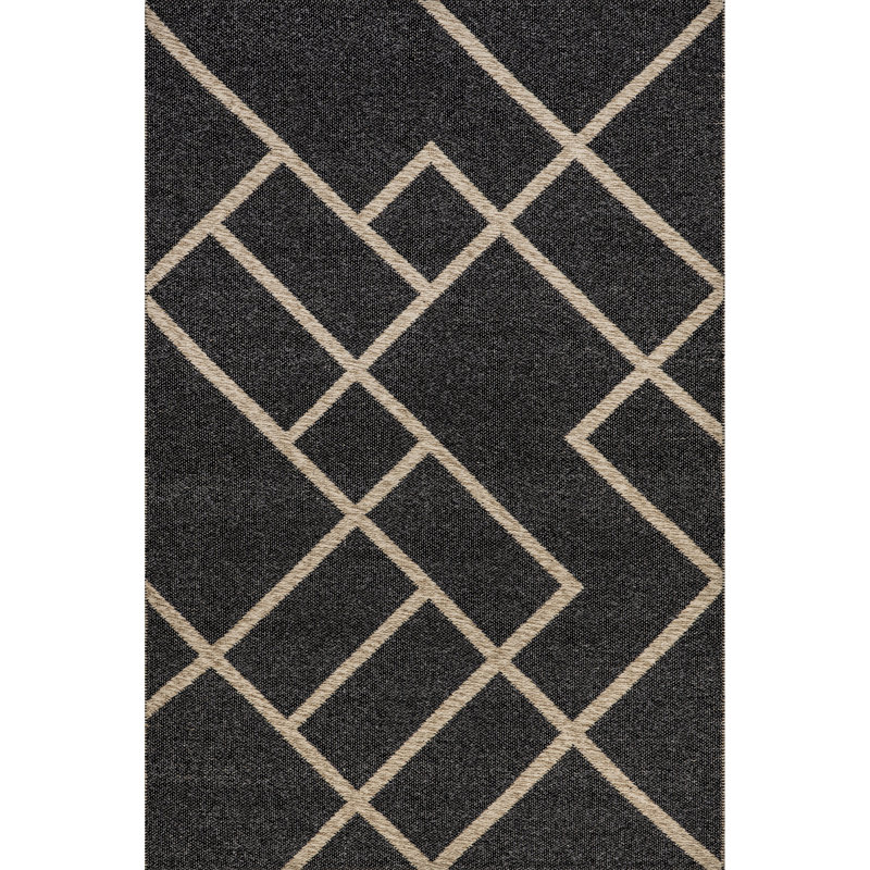 Aimy Geometric Reversible Wool Blend Area Rug, Rectangle 4' x 6'