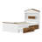 Twin Size House-Shaped Wooden Bed with Storage Shelf on the Headboard, Built-in Two Storage Drawers-482039555