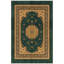 Tapis Cranleigh traditionnel à médaillon, style persan, or, vert, crème, ivoire, lavable à la machine, antidérapant, à poils courts, pour l'intérieur et l'extérieur, adapté aux animaux domestiques, idéal pour le salon, la chambre, la salle à manger, l'entrée, le couloir ou le bureau.-1130973087