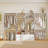 White Modular Closet Organizer System with 2 shelves 4 drawers and 6 rods