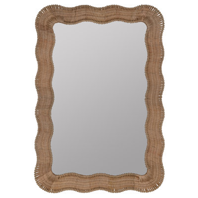 Cooper Classics X Erin Gates Scalloped Rattan Mirror