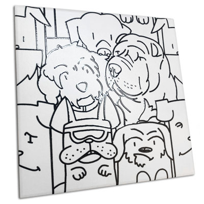 Oh My Dog 10" x 10" Porcelain Patterned Wall & Floor Tile