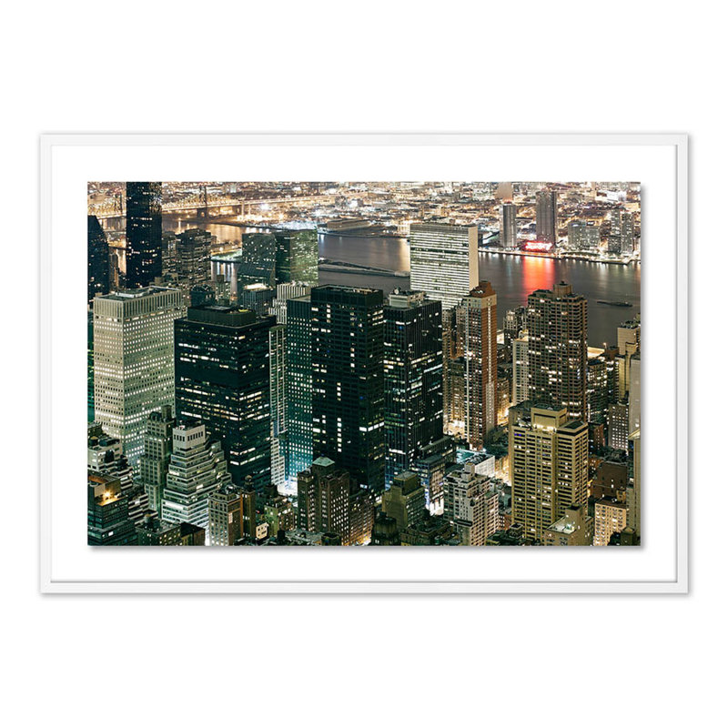 City III Print by Jakob Wagner, White, 34" H x 48" W x 2.5" D