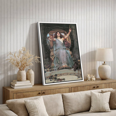 Enchantress tenant des coupes, une œuvre d'art de la mythologie, des photos de femme gothique praphaélite, une impression sur toile encadrée
