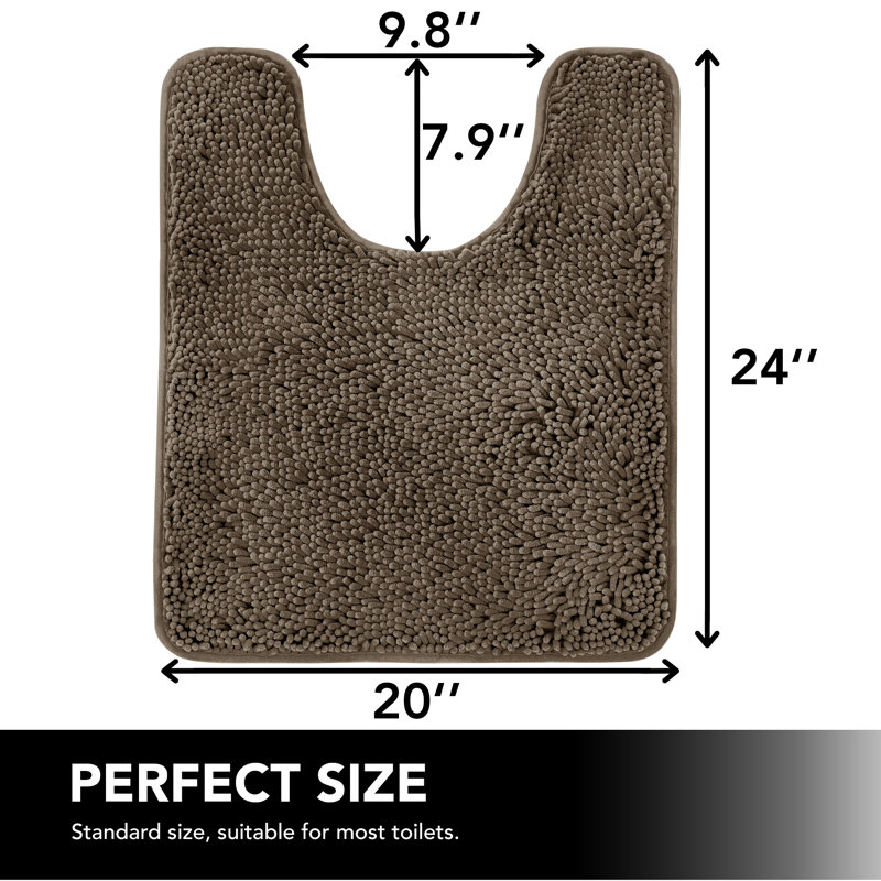 Tapis pour salle de bain Porreca, Brun