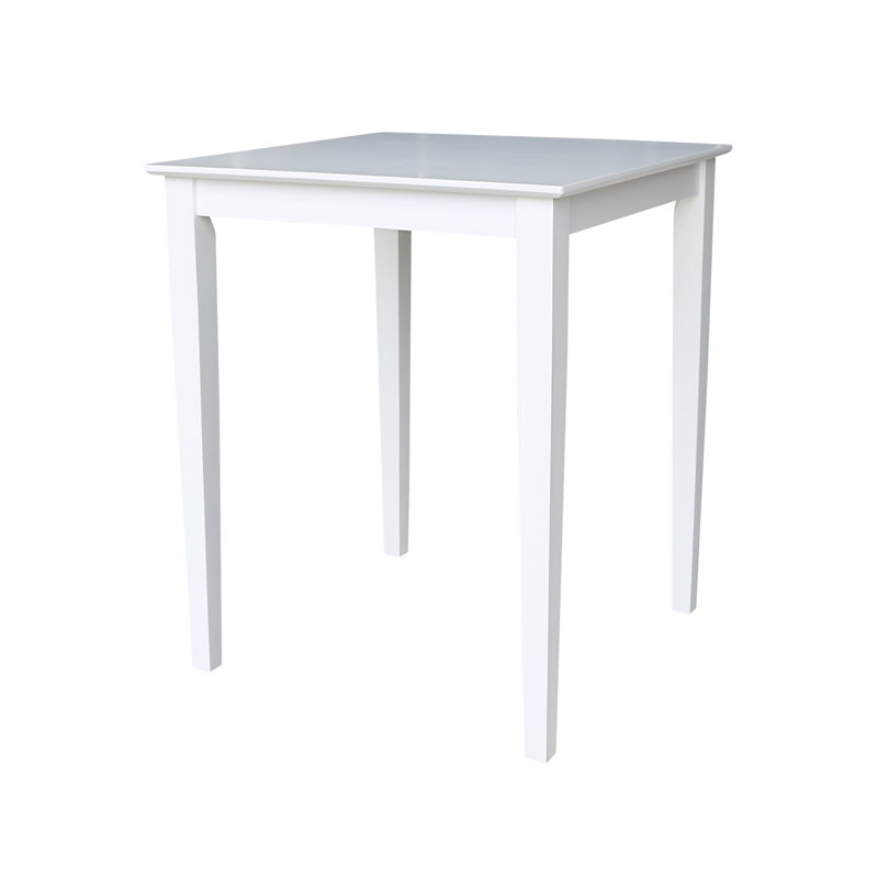 Calumet Heimann Solid Wood Dining Table, 36'' H x 30" W x 30" L, White