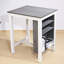 Table compacte pour petits espaces, 3 pièces, aspect contemporain rustique, rangement intégré, sièges confortables, facile à assembler, table blanchie, tablettes latérales, appartements à assemblage rapide, moderne