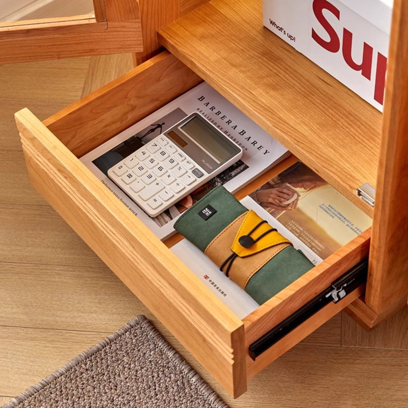 Brown Solid Wood+Tempered Glass Display Cases
