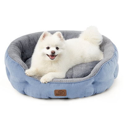 Bedsure Washable Round Dog&Cat Bed with Slip-Resistant Bottom