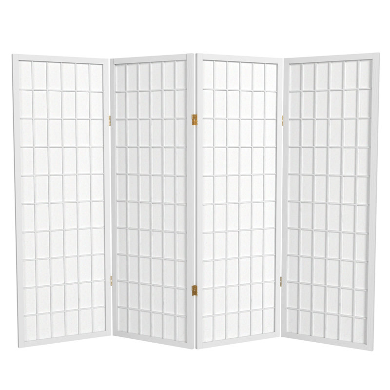 Écran court Shoji 50,75 "Alex, Blanc, 4 panneaux