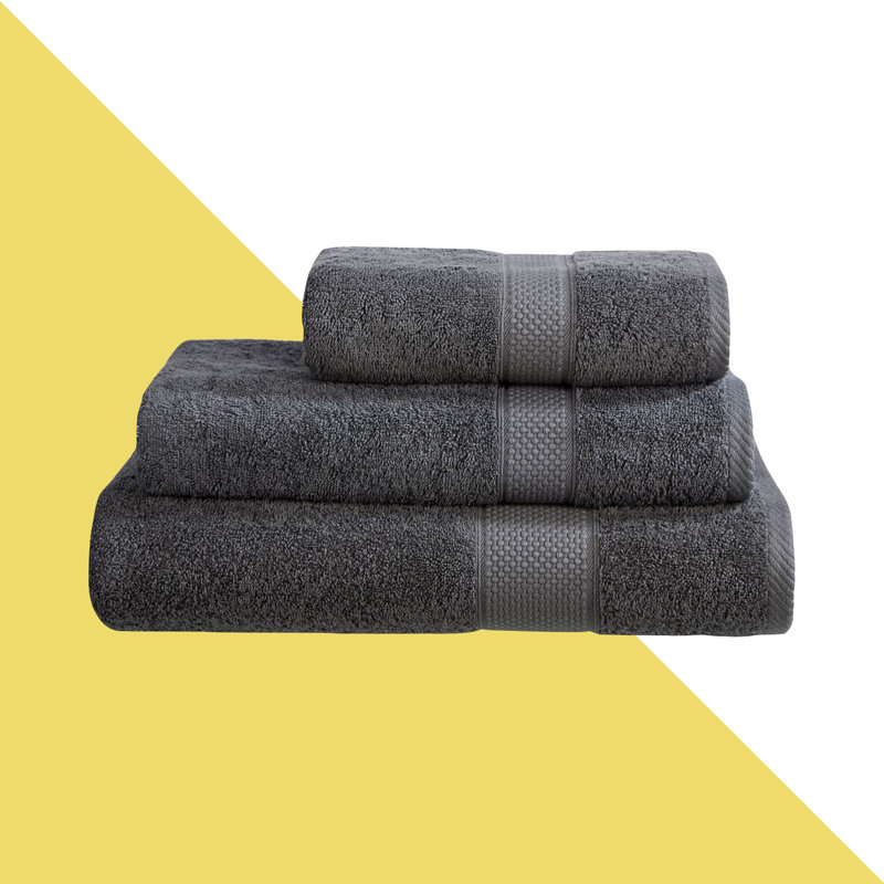 Arelious Multi-Size Bale, Grey, Bath Towels - 2, Hand Towels - 2, Washcloths - 2