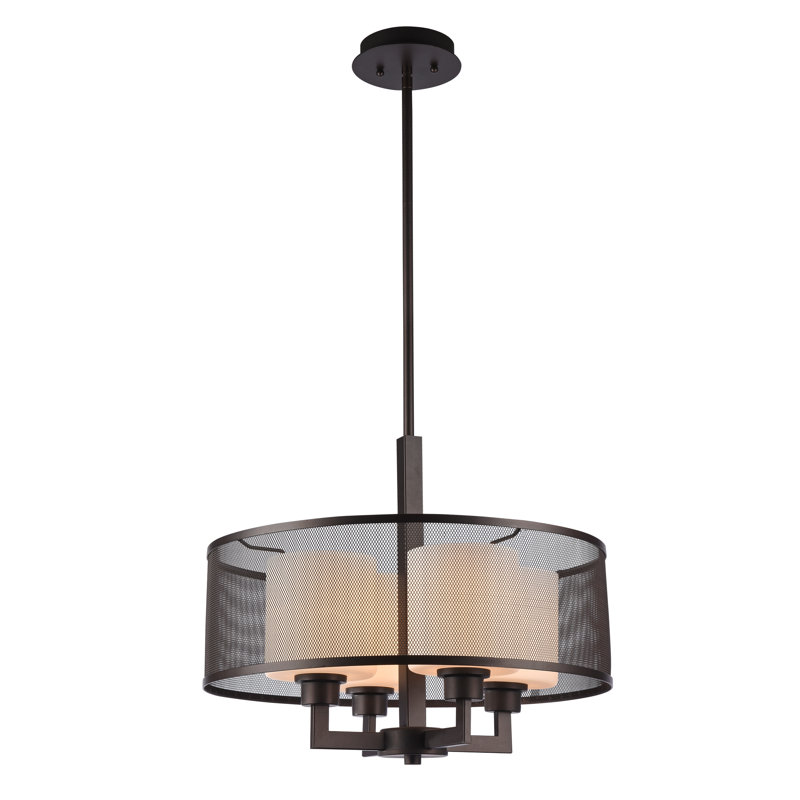 Lustre tambour 4 lumières Godric