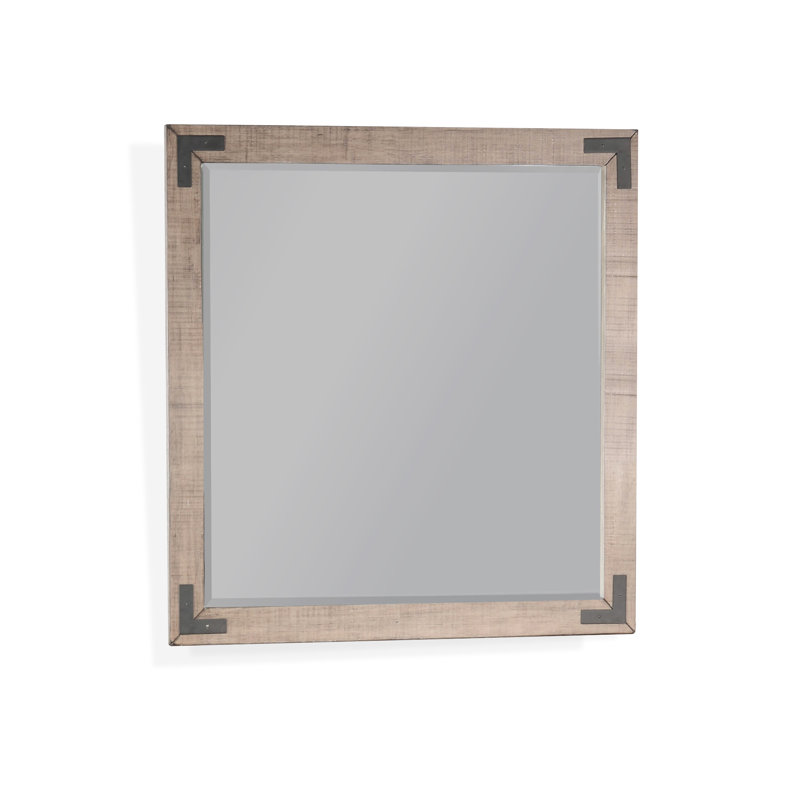 Wahidah Wood Rectangle Wall Mirror