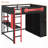 Wood Loft Bed with Desk, Open Wardrobe, and RGB Light for Ultimate Gaming and Study-124823274