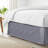 Walker Ticking Stripe Reverse to Check Indigo/Ivory Cotton Bedskirt-109715695-109715696