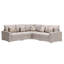 Canapé modulaire réversible 5 pièces 95,5 po en tissu de lin avec coussins et pieds interchangeables Modern-1463086209