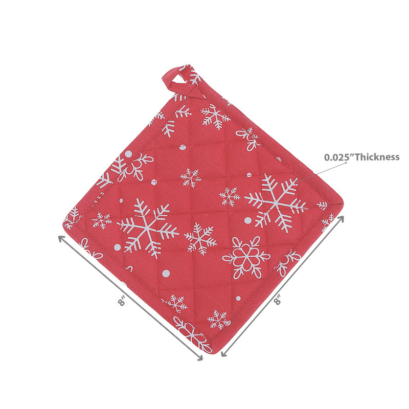 Support à casserole en coton (flocons de neige) - ensemble de 6
