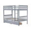 Lit superposé simple en bois d'hévéa avec tiroirs, convertible en 2 lits simples, échelle et barrières de sécurité, gris-1532694813-1523569644
