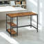 Industrial Rustic 120CM Computer Desk With Adjustable Shelves