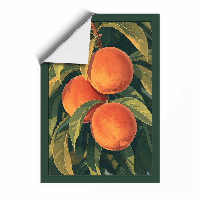 Hanging Peaches Botanical - Print, Unframed, A1 - 84.1 x 59.4 cm