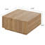 Table basse carrée 33,25 "avec 4 tiroirs, maison de campagne moderne, salon