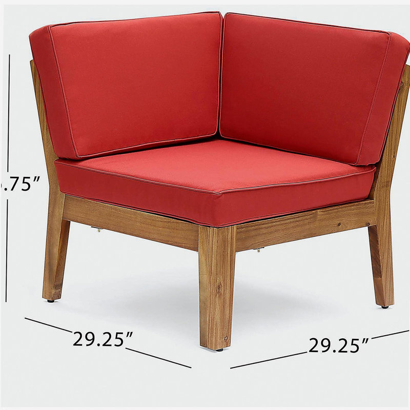 GRENADA CORNER AND COFFEE TABLE, RED