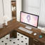 Bureau d'ordinateur de coin en L
