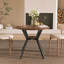 Table de salle à manger ronde de 80 cm de large avec tablette de rangement et base en métal pour 2 à 3 personnes.-1111857619-1113032981