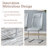 Kimara 5-Piece Modern 63" Rectangular Faux Marble Pedestal Dining Set-947337918-984882714