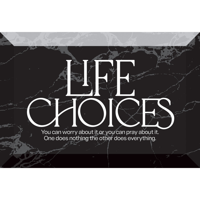 Plaque en verre Life Choice - 4 po x 6 po