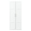 Armoire de cuisine et garde-robe blanche à 2 portes, 3 compartiments, 4 compartiments, et pratique avec 3 cloisons, rangement fabriqué avec des matériaux solides, facile à nettoyer rapidement