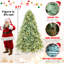 Arbre de Noël 7,5 pi avec lumières teintées bleu-vert-461618597