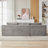 110" Modular Sectional Sofa No Assembly, Compression L-Shape Floor Sectional Couch with Chaise-1966744315