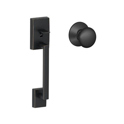 Century Lower Half Handleset with Plymouth Door Knob (Deadbolt Sold Separately)