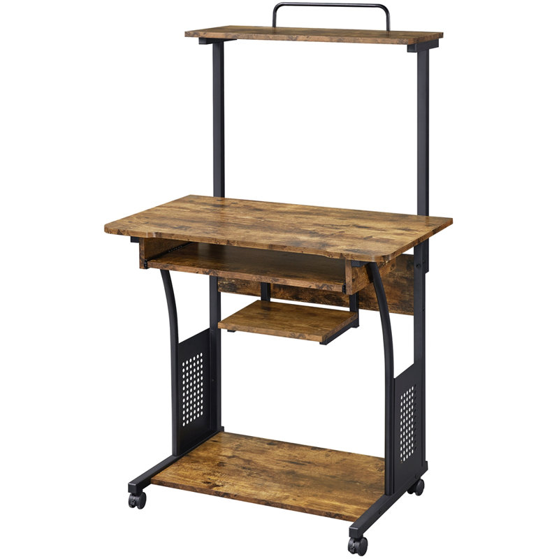  Computer Desk, Rustic Brown