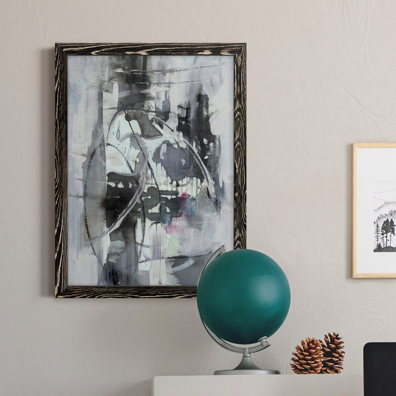 «Indian Lore I», toile encadrée de qualité supérieure - prête à être accrochée, H 32 po x l 23 po x P 1 po, Noir