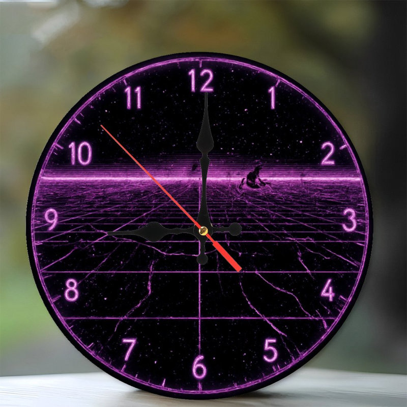 Horloge avec effet néon