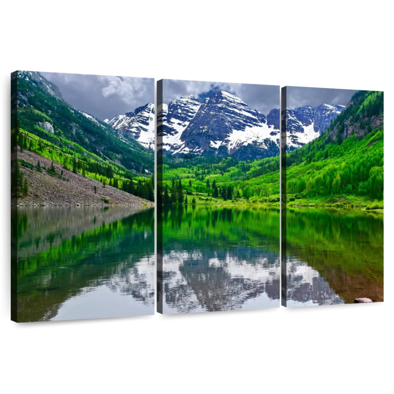 Alvord Maroon Bells Lake, paysage, H 32 po x l 50 po