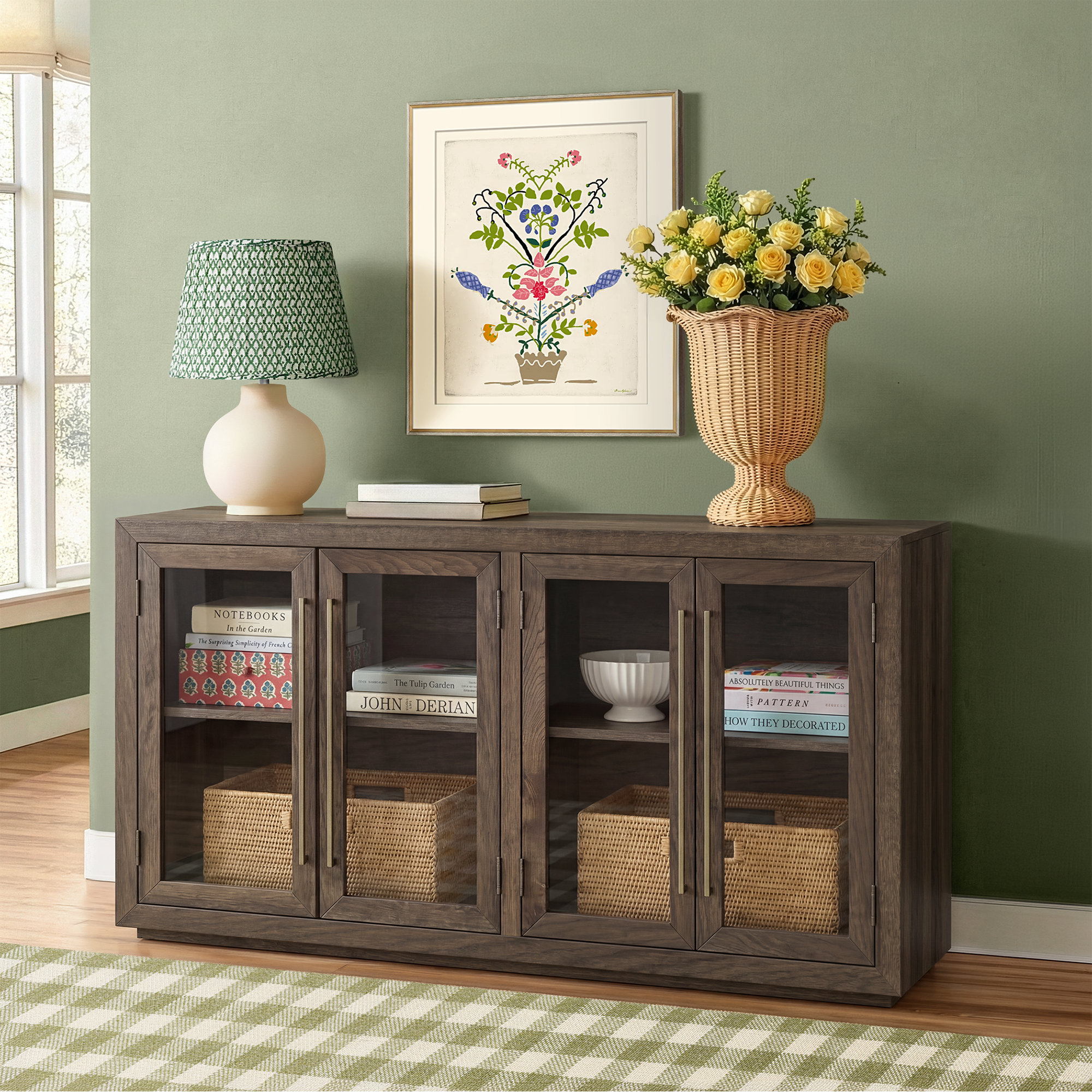 Alaya Sideboard, 36"H x 72"W x 18"D, Brown