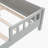 Grey Solid Pine Wood Waterloo Bed With Bookcase Headboard, LED Motion Sensor Light, And Safety Guardrails-779988779-779988759