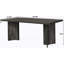 Table de salle à manger 63 po Farmhouse pour 4 à 6 personnes - Table de cuisine rectangulaire rustique en bois avec plateau épais, design moderne gris foncé pour la maison, un appartement ou de petits espaces-1370528295