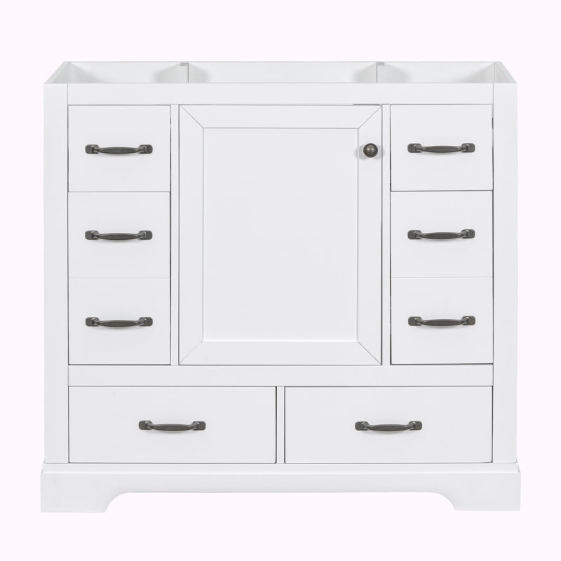 35,5 base de meuble-lavabo simple seulement, Blanc