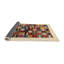 Tapis brun/rouge/gris zone contemporaine-461281990