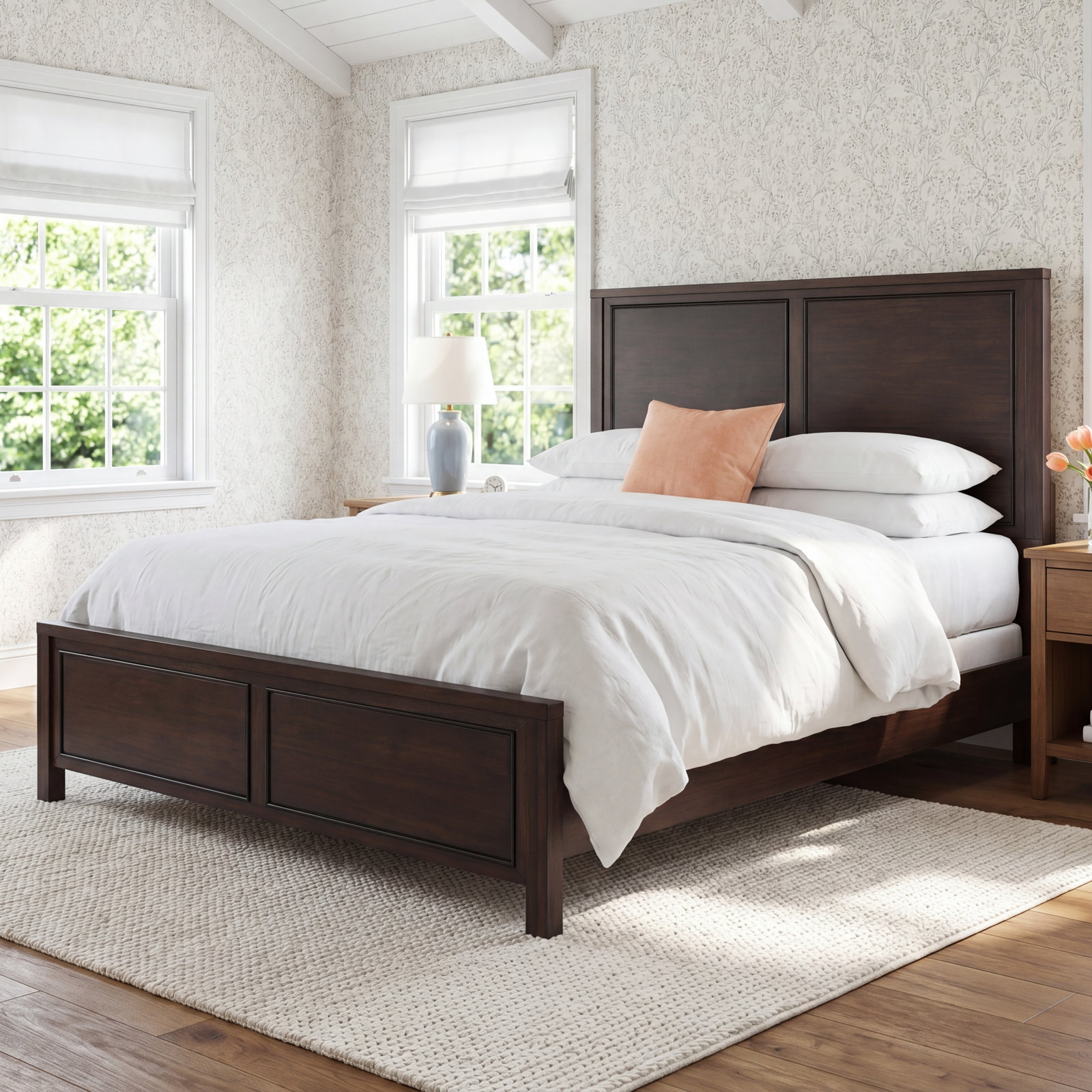 Solid Mahogany Bed, King