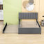 Lit plateforme double rembourré avec lit gigogne simple et lumières DEL Teddy-1126294851