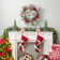 24"D Christmas Flocked Pinecone & Antler Wreath