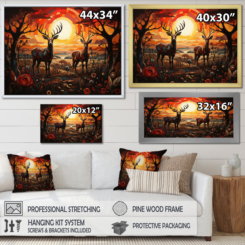 African Vibrant Pastel - Art africain, reproduction d'art mural, H 30 po x l 40 po x P 1,5 po, Cadre flottant noir