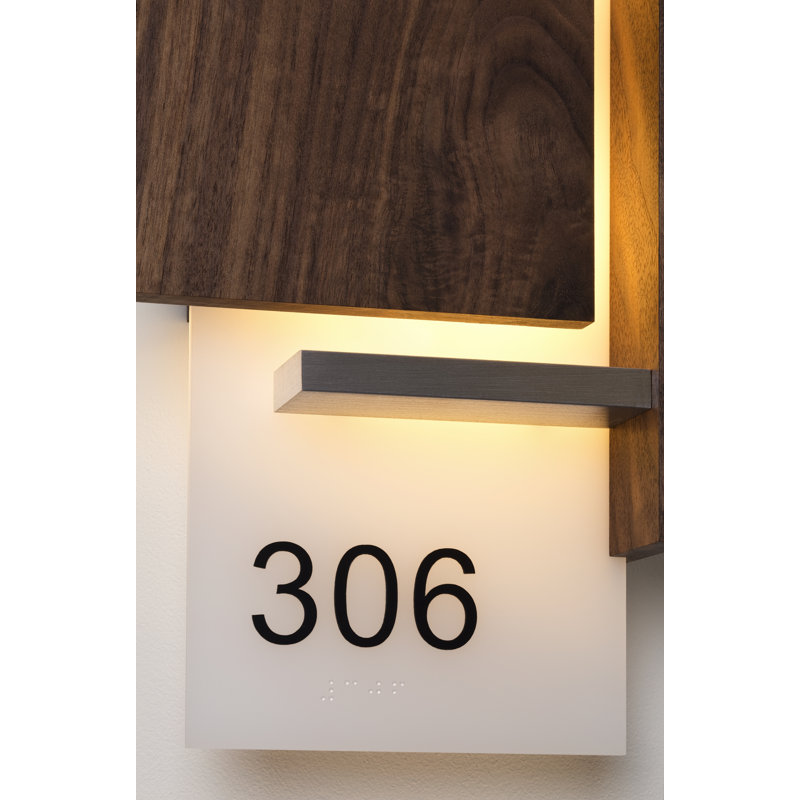 Vesper LED Flush Mounted Sconce, Walnut, 3500K (Cool)