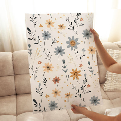 «Floral Dreams of Wildflowers», reproduction d'art non encadrée scandinave
