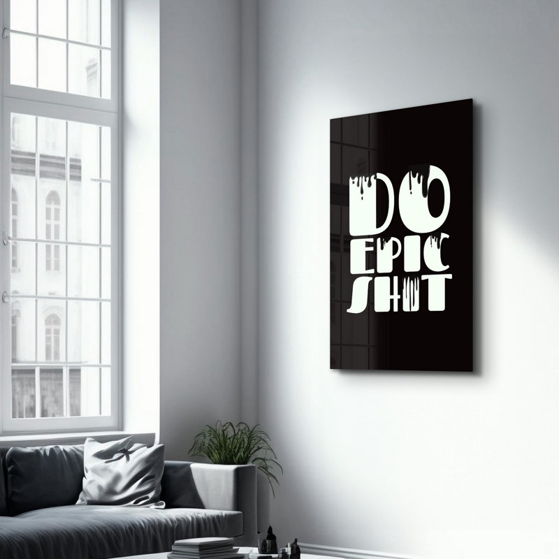 Élégante peinture murale en verre trempé de 13,8 po x 21,7 po | 100% verre trempé, épaisseur: 0,16 pouce | Imprimé UV pour des couleurs éclatantes | Parfait pour la décoration intérieure, le salon et les espaces de bureau